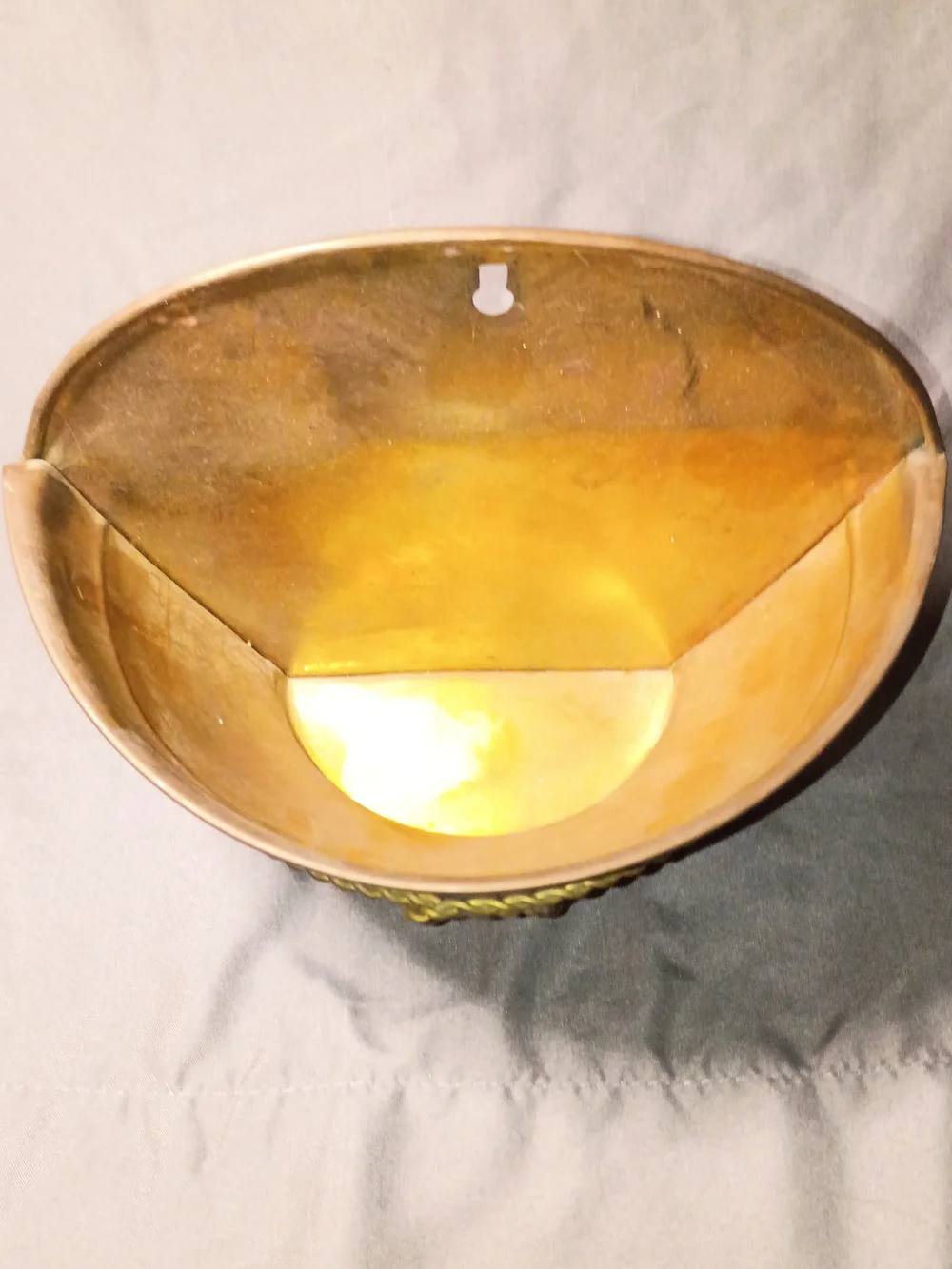 Brass Wall Pocket Planter - Brown/Gold Decorative Home Accent